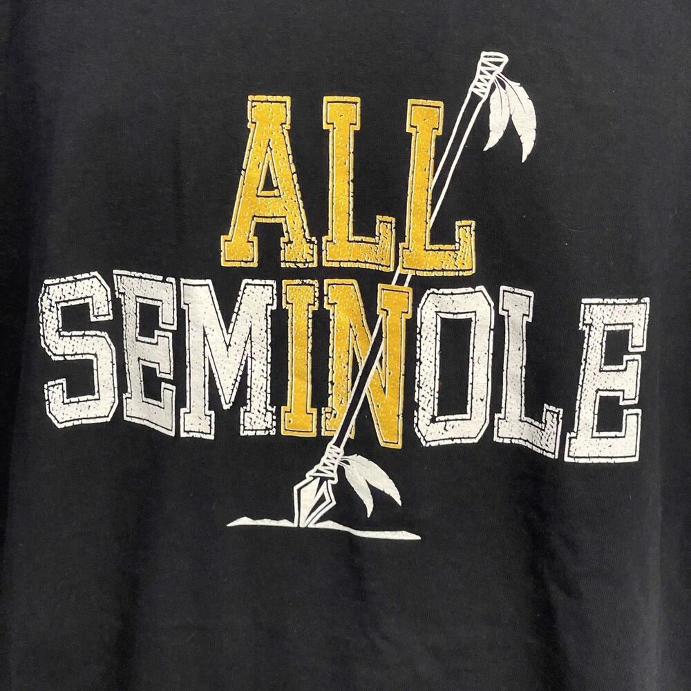 Vintage Seminole High school Texas Graphic T-Shirt Size 2XL Indians Maidens Top - Picture 6 of 8